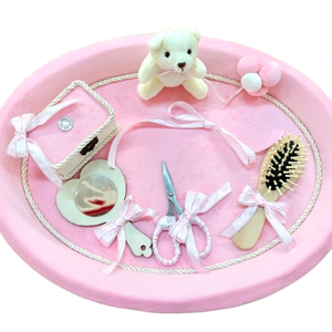 Set tavita mot din catifea si accesorii din lemn, Casă & Stil de viață, Accesorii pentru echipamente de bucătărie, Accesorii de servire, Tăvi, tăvi de servire, Prelucrarea lemnului, Peticire, ARTYNOS