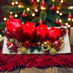 Magia Roșie de Crăciun - crăciun - decorațiuni de crăciun de casă - decor pentru masă de crăciun - Artynos.ro