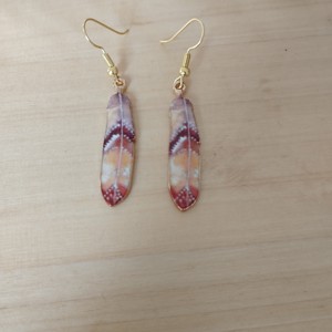 Cercei pană de pasăre cu accesorii din oțel medical -  - Artynos.ro