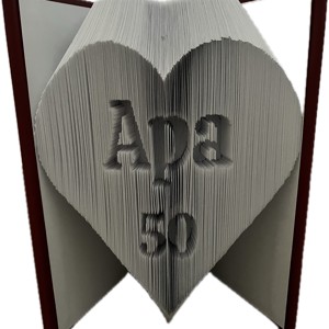 Inima cu nume si numar carte sculptura, Casa & Stil de viata, Accesorii pentru decorat casa, Decoratiuni de masa si decoratiuni pentru rafturi , Sculptura de carte, carte pliata, , ARTYNOS