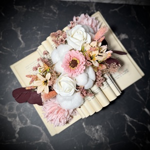 Aranjament floral tip carte - casă & stil de viață - accesorii pentru decorat casa - suport de flori - buchete de flori - Artynos.ro