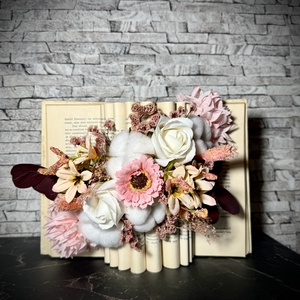 Aranjament floral tip carte - casă & stil de viață - accesorii pentru decorat casa - suport de flori - buchete de flori - Artynos.ro