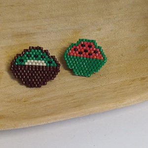 Brosa kiwi  - bijuterii - broșă, insigne - insigne - Artynos.ro