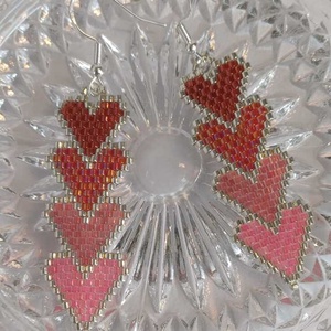 Cercei margele inimi, Bijuterii, Cercei, Cercei agatati, Confectionarea bijuteriilor, ARTYNOS