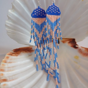 Cercei franjuri margele meduza - Artynos.ro