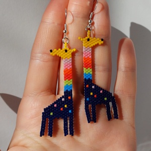 Cercei margele girafe - bijuterii - cercei - cercei agățați - Artynos.ro