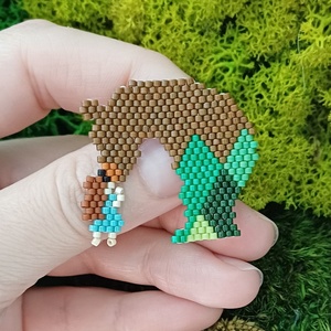 Brosa ursul si fetita, Bijuterii, Brosa, insigne, Insigne, Confectionarea bijuteriilor, ARTYNOS