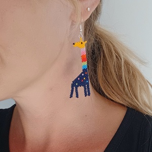 Cercei margele girafe, Bijuterii, Cercei, Cercei agatati, Confectionarea bijuteriilor, ARTYNOS
