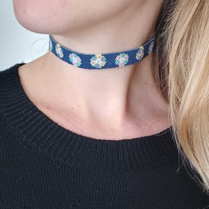 Colier chocher Flori de gheata - bijuterii - coliere - chockere - Artynos.ro