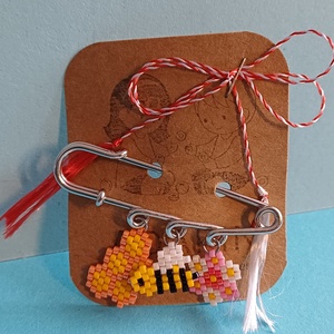 Brosa ac cu flori - bijuterii - broșe - Artynos.ro