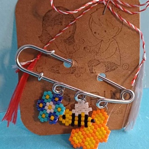 Brosa ac cu flori - bijuterii - broșe - Artynos.ro