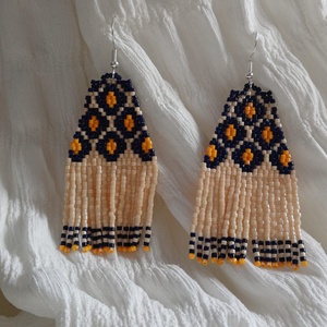 Cercei Midnight Spark, Bijuterii, Cercei, Cercei din margele, Confectionarea bijuteriilor, ARTYNOS