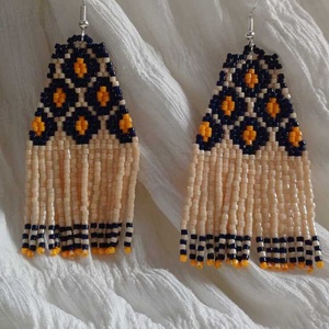 Cercei Midnight Spark - bijuterii - cercei - cercei din mărgele - Artynos.ro