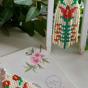 Cercei Văpaia Lalelei - bijuterii - cercei - cercei din mărgele - Artynos.ro