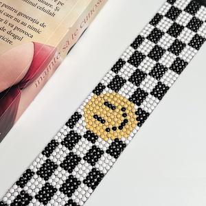Semn de carte Checkered Smile, Carti si creatii cu tematica muzicala, cadouri, Semn de carte, Altele, ARTYNOS