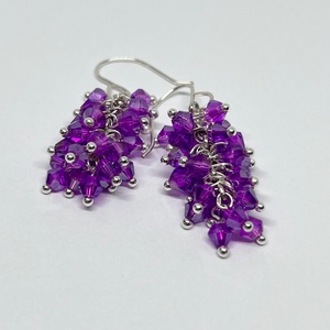 Orhidee Violet - bijuterii - cercei - cercei din mărgele - Artynos.ro