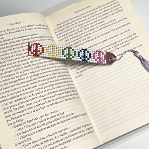 Semn de carte Peace and Colors, Carti si creatii cu tematica muzicala, cadouri, Semn de carte, Confectionarea bijuteriilor, ARTYNOS