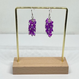 Orhidee Violet - bijuterii - cercei - cercei din sticlă - Artynos.ro