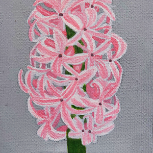 Mini Tablou pe Panza Zambila Roz cu Mini Sevalet - casă & stil de viață - accesorii pentru decorat casa - picturi murale - tablouri/picturi pe pânză - Artynos.ro