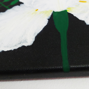 Tablou Pictat Acrilic pe Panza Flori Iris Albe - casă & stil de viață - accesorii pentru decorat casa - picturi murale - tablouri/picturi pe pânză - Artynos.ro