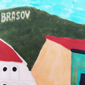 Ilustratie Desen Tablou Peisaj Brasov - arte vizuale și accesorii  - grafică, ilustrație - alte desene - Artynos.ro