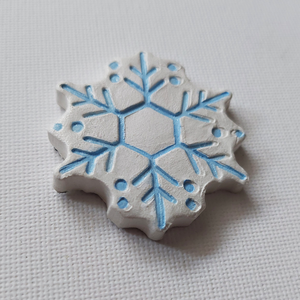 Brosa Craciun Fulg de Nea din lut polimeric - crăciun - cadouri de moș crăciun - cadouri de moș crăciun - Artynos.ro