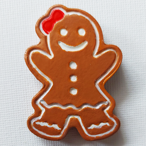 Brosa Craciun Om de Turta Dulce din lut polimeric - crăciun - cadouri de moș crăciun - cadouri de moș crăciun - Artynos.ro