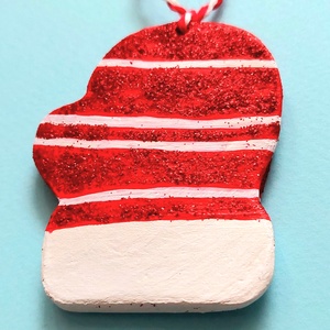 Decorațiune Handmade Brad Craciun Manusa din lut polimeric - crăciun - decorațiuni de crăciun de casă - figurine pentru pomul de crăciun - Artynos.ro