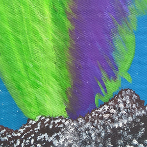 Tablou Pictat Acrilic pe Panza Aurora Boreala  - casă & stil de viață - decorațiuni de casă - picturi murale - tablouri/picturi pe pânză - Artynos.ro