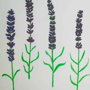 Ilustratie Pictura Tablou Acuarele Flori Lavandă - arte vizuale și accesorii  - picturi - acuarele picturi - Artynos.ro