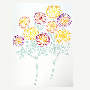 Ilustratie Pictura Tablou Acuarele Trandafiri Galbeni, Portocalii  si Violet, Arte vizuale si accesorii , Picturi, Acuarele picturi, Fotografie, grafica, desen, ilustratie, Pictura, Ilustratie tablou cu flori trandafiri galbeni, portocalii si violet , pictata manual cu acuarele, p..., ARTYNOS