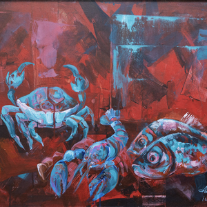 Pictura acrilica �Acvatic, Arte vizuale si accesorii , Picturi, Pictura acrilica, , ARTYNOS