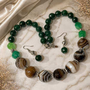 SETWOODLAND SPIRIT agate,jad,inox - bijuterii - seturi de bijuterii - Artynos.ro