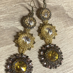 CERCEI LUNGIORIENTAL TREASUREtoho,Rivoli,cristale sticla,bronz - bijuterii - cercei - cercei lungi - Artynos.ro