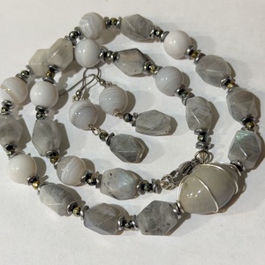 SETFROZEN AURAlabradorit,agate,hematit electroplacat,inox - bijuterii - seturi de bijuterii - Artynos.ro