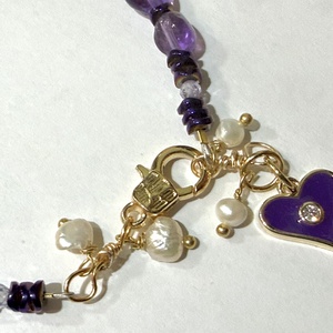 BRĂȚARĂ AMETHYST MOSS  ametist,hematit electroplacat,perle cultură,agata druzy,inox auriu - bijuterii - brățări - brățări din pietre semiprețioase - Artynos.ro