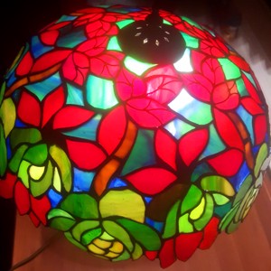 Verde Rose Bush (invers) tiffany lampă -  - Artynos.ro