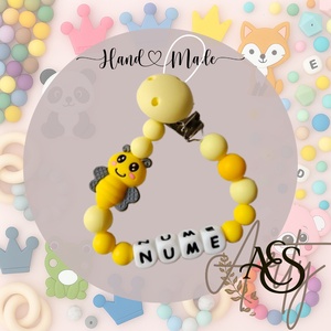 Lanț pentru suzetă personalizat - jucării și echipamente pentru copii - jucării bebeluși - lanț suzetă - Artynos.ro