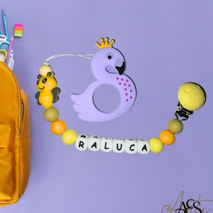 Lanț pentru suzetă personalizat - jucării și echipamente pentru copii - jucării bebeluși - lanț suzetă - Artynos.ro