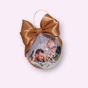 Glob cu fotografie personalizat - crăciun - decorațiuni de crăciun de casă - globuri de crăciun - Artynos.ro