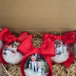 Glob cu fotografie personalizat - crăciun - decorațiuni de crăciun de casă - globuri de crăciun - Artynos.ro