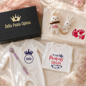 Cutie cadou nou-născut personalizată - jucării și echipamente pentru copii - daruri de botez - Artynos.ro