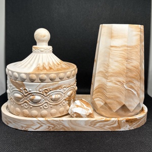 Set ceramic Marble, Casă & Stil de viață, Accesorii pentru decorat casa, Decorațiuni de masă și decorațiuni pentru rafturi , Decorațiuni de masă, Ceramică, ARTYNOS