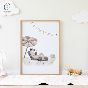 Petrecere de vară pepinieră, poster de grădiniță, set de artă de perete cu animale de pădure 3 buc -  - Artynos.ro