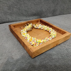 Tavita din lem masiv de stejar prelucrata la CNC - casă & stil de viață - accesorii pentru echipamente de bucătărie - accesorii de servire - boluri și farfurii din lemn, bol de servire - Artynos.ro