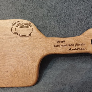 Tocator de lemn de stejar personalizat - Artynos.ro