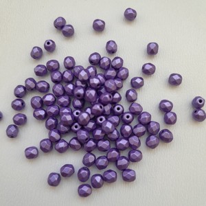 Margele cehe din sticla fatetata - 4mm - 100 buc / pachet - violet, , , ARTYNOS