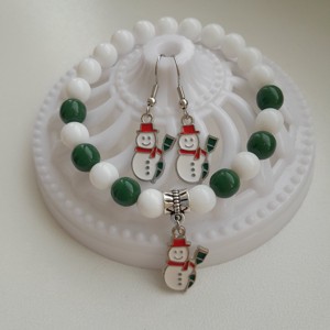Set de bijuterii Snowman - brățară, cercei -  - Artynos.ro