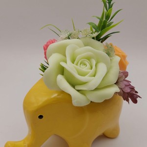 Elefant ceramic cu flori de sapun, , , ARTYNOS
