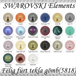 Swarovski cristal pandantiv: sfera semi-forat 8mm in mai multe culori SW5818-8, , , ARTYNOS